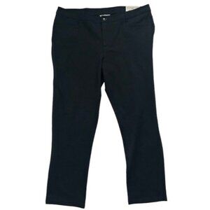 Womens Black Stretch Pants 22W By CJ Banks With Pockets & Zip Closure
